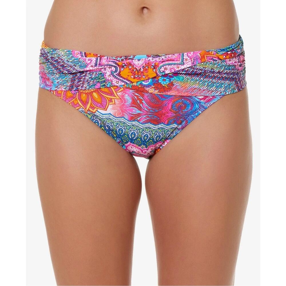 Bleu Rod Beattie Sarong Hipster Bikini Bottom Women’s 14 Multicolor Paisley NEW